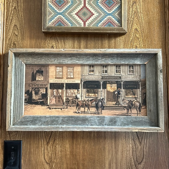 vintage western | Wall Decor | Vintage Western Wood Framed Wall Art ...